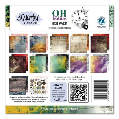 3Quarter Designs Oh Texture 6x6 Paper Pack