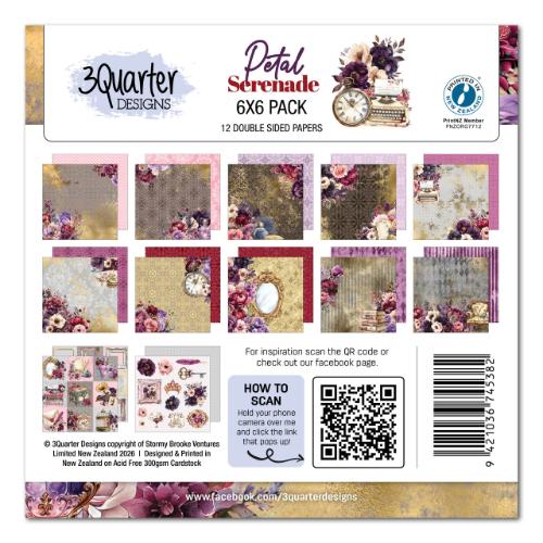 3Quarter Designs Petal Serinade 6x6 Paper Pack