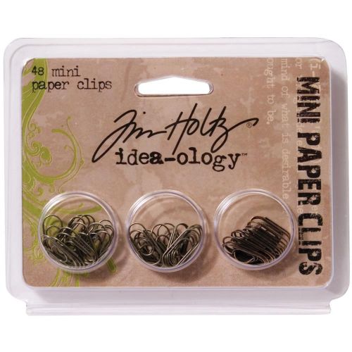 Idea-Ology Metal Paper Clips .625" 48/Pkg Antique Nickel, Brass & Copper