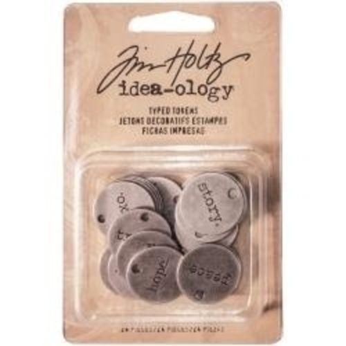 Idea-ology Tim Holtz Typed Tokens (24pcs)