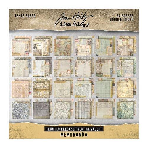 Tim Holtz Paper Stash 2025 Vault Release 12"X12" Memoranda - Postage as per Actual