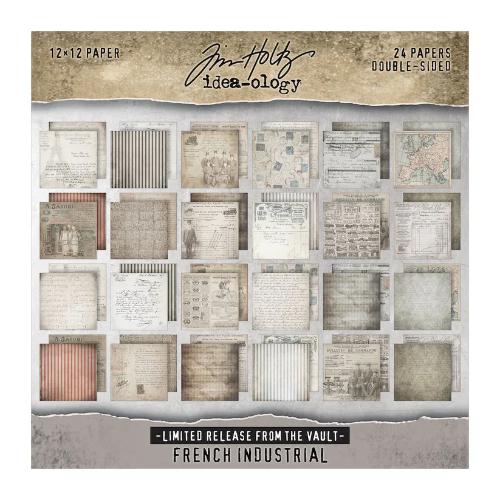 Tim Holtz Paper Stash 2025 Vault Release 12"X12" French Industrial - Postage as per Actual
