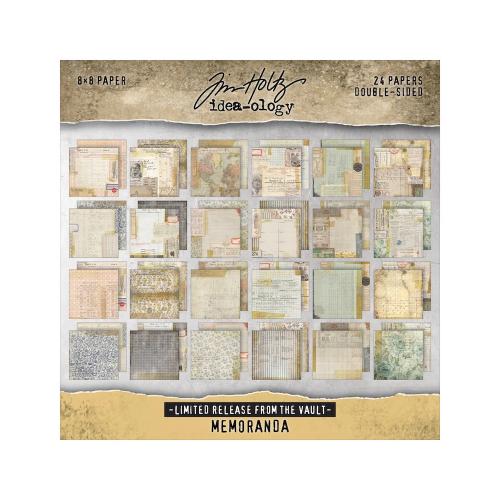 Tim Holtz Paper Stash 2025 Vault Release 8"X8" Memoranda - Postage as per Actual