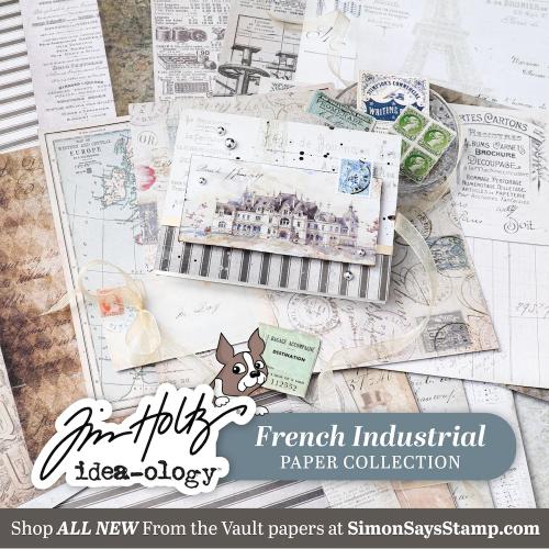 Tim Holtz Paper Stash 2025 Vault Release 8"X8" French Industrial - Postage as per Actual