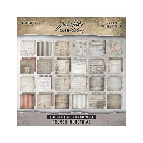 Tim Holtz Paper Stash 2025 Vault Release 8"X8" French Industrial - Postage as per Actual