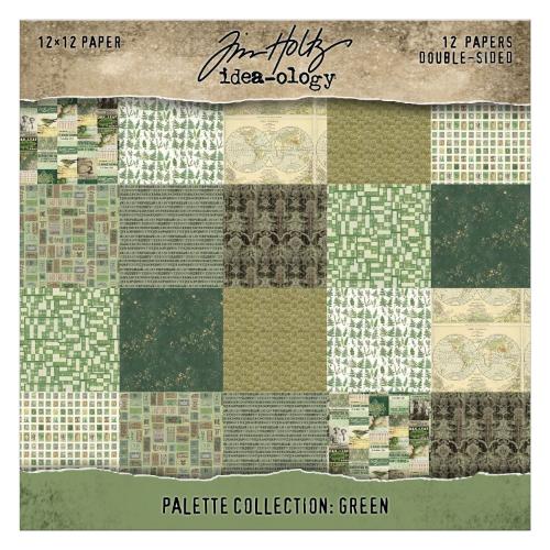 Idea-ology Double- Sided Cardstock 12"X12" 12/Pkg-Palette Collection: Green - Postage as per Actual