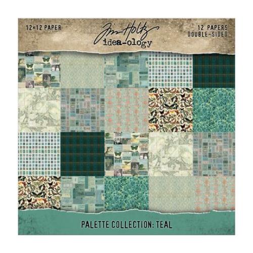 Idea-ology Double-Sided Cardstock 12"X12" 12/Pkg-Palette Collection: Teal - Postage as per Actual