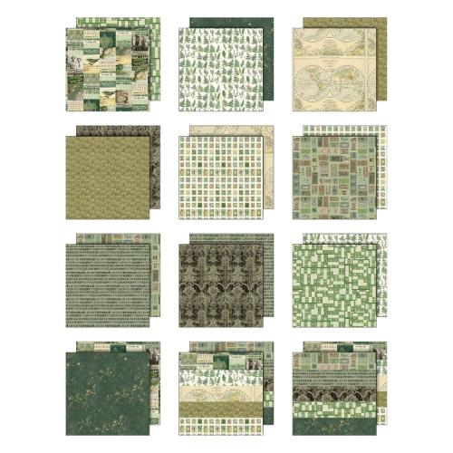 Idea-ology Double-Sided Cardstock 8"X8" 12/Pkg-Palette Collection: Green