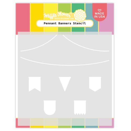 Waffle Flower - Pennant Banners Stencil