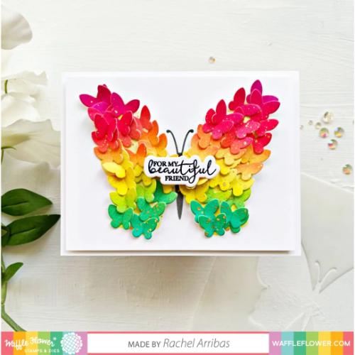 Waffle Flower - Outlined Butterflies Panel Die