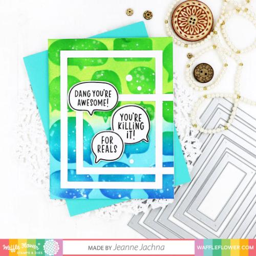 Waffle Flower - A2 Rectangle Frames Die