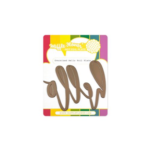 Waffle Flower - Oversized Hello Foil Plate