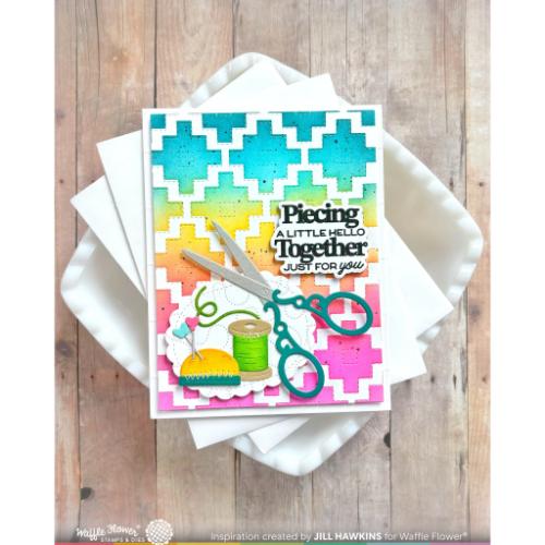 Waffle Flower - Quilted Squares Texture Die