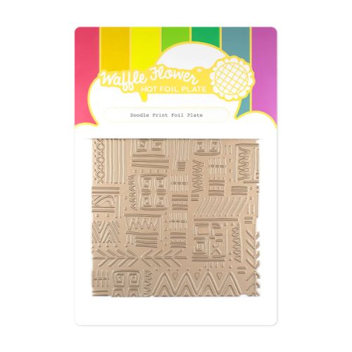 Waffle Flower - Doodle Print Foil Plate
