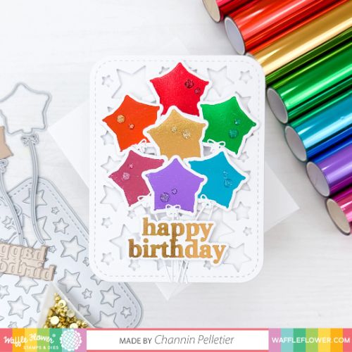 Waffle Flower - Classic Happy Birthday Foil Plate with Die