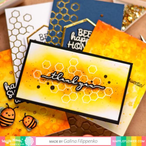 Waffle Flower - Outlined Hexagons Foil Plate