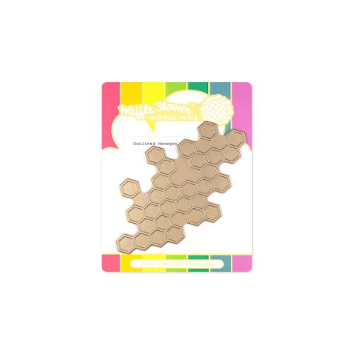 Waffle Flower - Outlined Hexagons Foil Plate