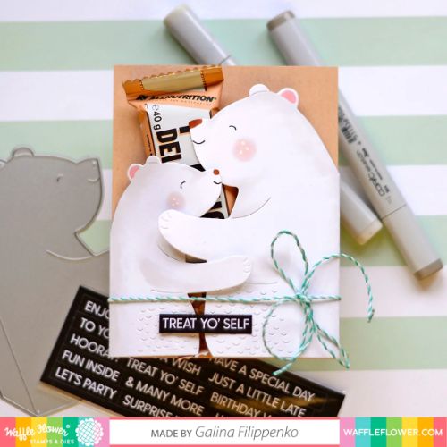 Waffle Flower - Intertwined Bear Hugs Die