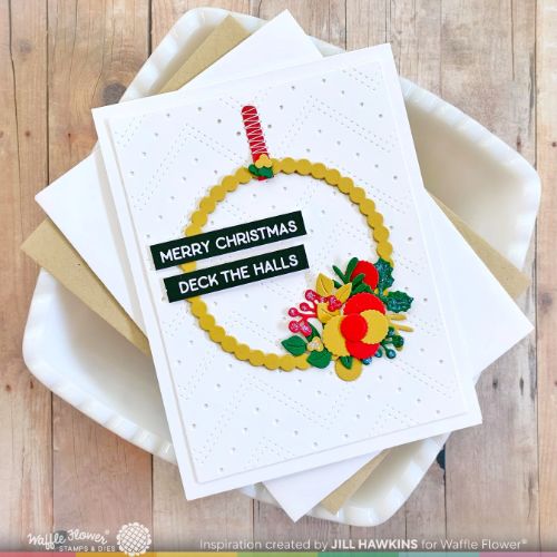 Waffle Flower - Dotted Chevron Die