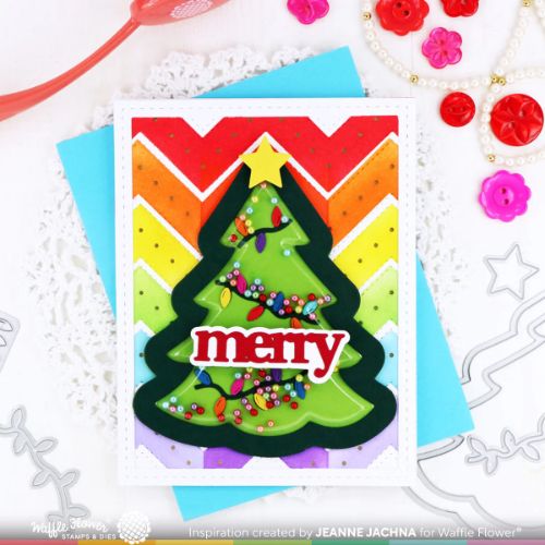 Waffle Flower - Dotted Chevron Die