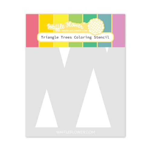 Waffle Flower - Triangle Trees Coloring Stencil