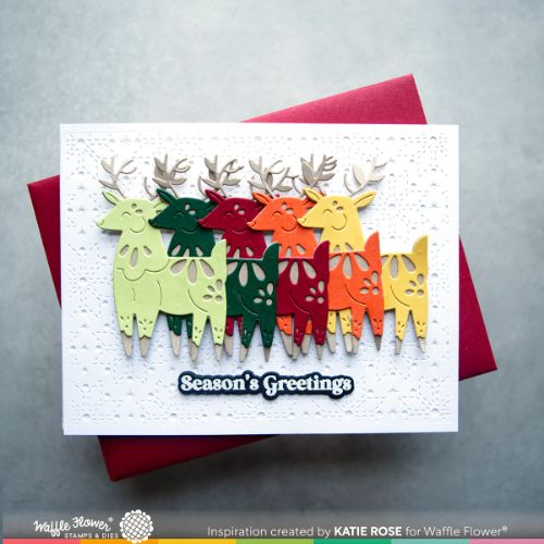 Waffle Flower - Folk Art Background Die