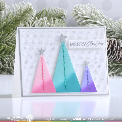 Waffle Flower - Dotted Triangle Trees Die