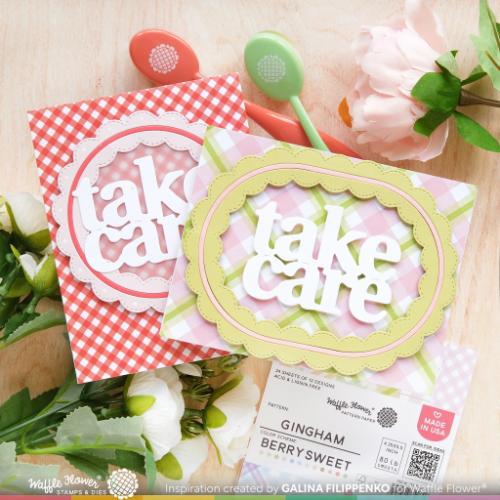 Waffle Flower - Inside/Outside Scalloped Elongated Oval Die