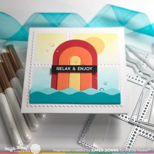 Waffle Flower - Postage Collage A6 Die