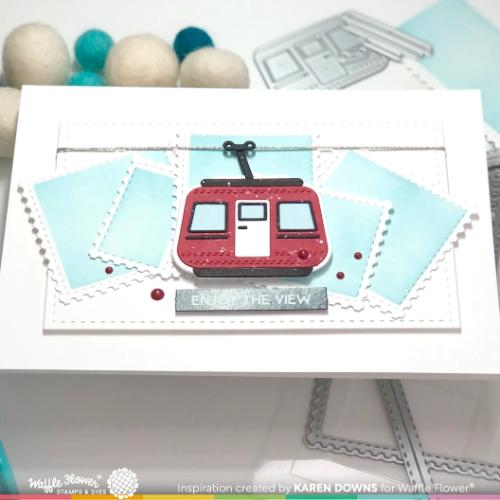 Waffle Flower - Postage Collage A7 Blocks Stencil