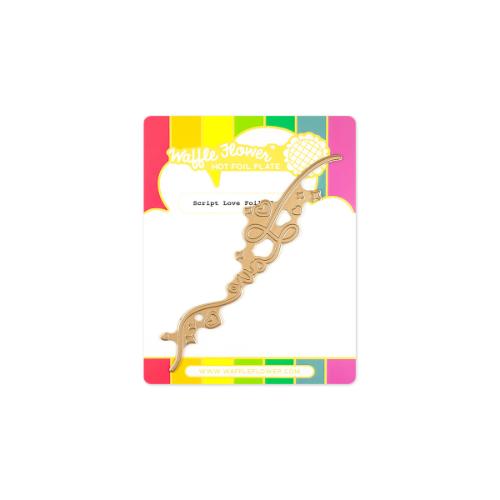 Waffle Flower - Script Love Foil Plate