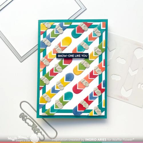 Waffle Flower - A7 Rectangle Frames Die