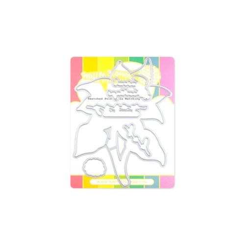 Waffle Flower - Sketched Poinsettia Matching Die