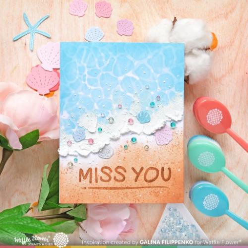 Waffle Flower - Beach Days Greetings Stamp Set