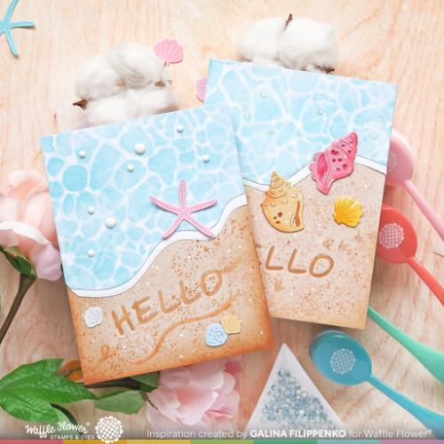 Waffle Flower - Beach Days Hello Foil Plate