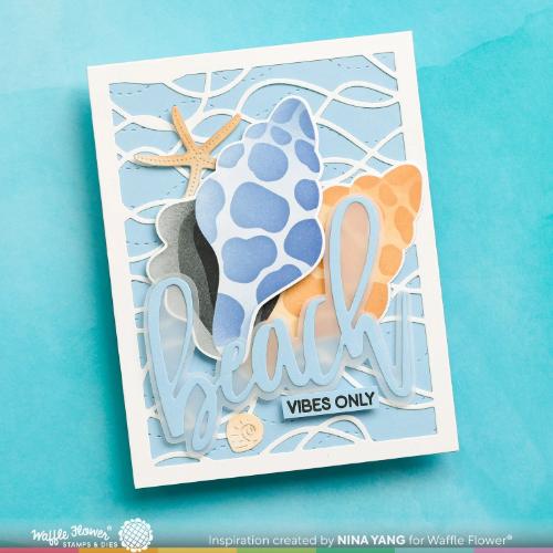 Waffle Flower - Sea Snail Die-n-stencil