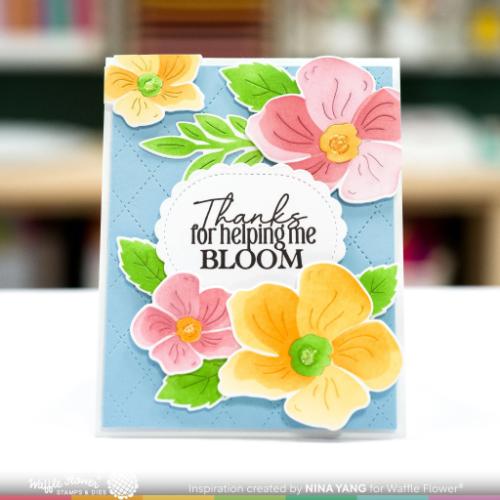 Waffle Flower - Layered Flower Duo Die-n-stencil
