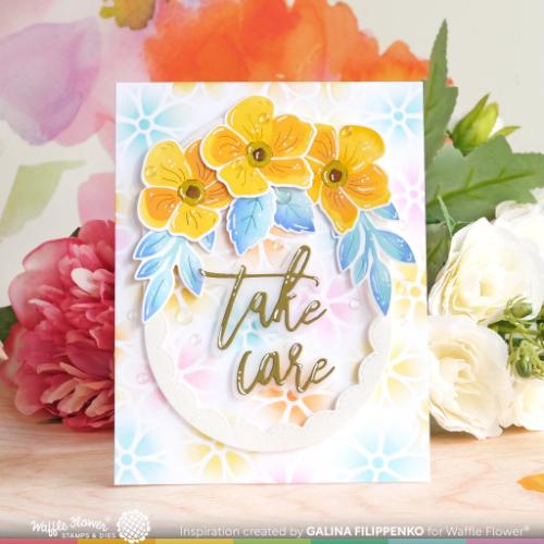 Waffle Flower - Layered Flower Duo Die-n-stencil