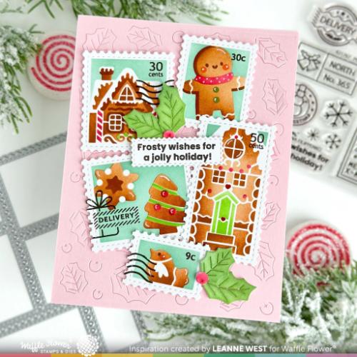 Waffle Flower - Postage Collage North Pole Stamp Set