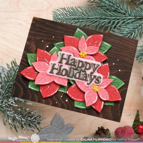 Waffle Flower - Poinsettia Cluster Die