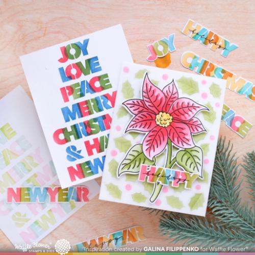 Waffle Flower - Overlapping Christmas Words Matching
Die