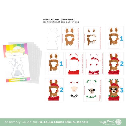 Waffle Flower - Fa-La-La Llama Die-n-stencil