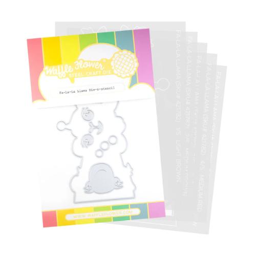 Waffle Flower - Fa-La-La Llama Die-n-stencil
