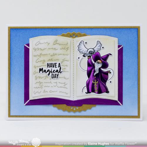 Waffle Flower - Open Book Coloring Stencil
