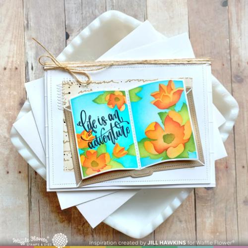 Waffle Flower - Open Book Coloring Stencil