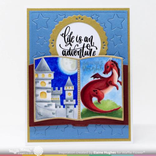 Waffle Flower - Open Book Sentiments Stamp Set