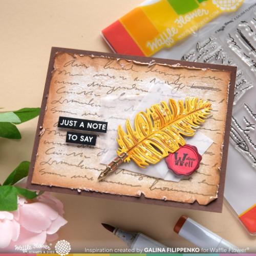 Waffle Flower - Open Book Sentiments Stamp Set
