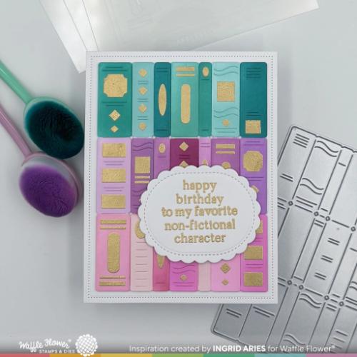 Waffle Flower - Bookshelf Panel Coloring Stencil