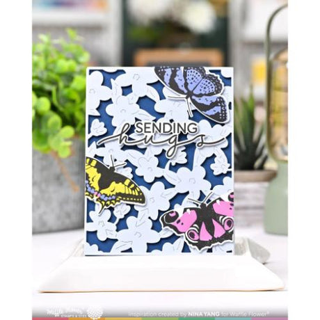 Waffle Flower - Butterfly Trio Coloring Stencil