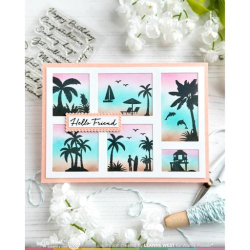 Waffle Flower - Postage Collage A6 Blocks Die